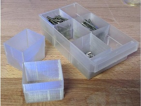 küçük parçalar Çekmece kutuları bölücüler dergisi depolama işgüze 3d print model - Mito3D
