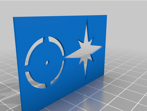 basic compass rose template mapping 3d print model - Mito3D