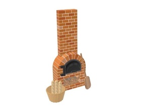 brick oven asseccory baguette bakery baking bread calico critter doll dollhouse accessories furniture minitures firewood forest families log peel pizza playmobil prop shop store sylvanian 3d print model - Mito3D