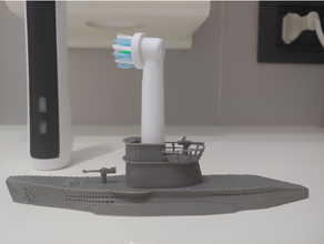 oral b u boat cepillo dientes soporte 3d print model - Mito3D