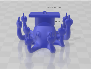 graduated fucktopus graduation octopus 3d print model - Mito3D