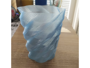 vaso modo flor Panela copo faça organizador lápis plantador reciclando espiral iogurte 3d print model - Mito3D