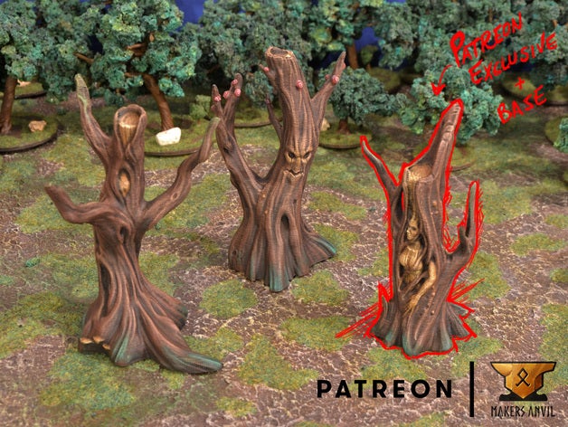conjunto arvores diorama masmorras dragões Frostgrave descobridor cenário terreno árvore jogo guerra jogos martelo 3D print model - Mito3D