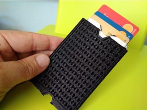flex tpu fino crédito cartão rfid carteira Bolsa flexível pára tarjetas cr dito proteções suporte funda tarjeta chaveiro llavero 3d print model - Mito3D