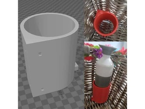 drink bottle holder basket bicycle 3d print model - Mito3D