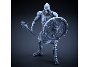skeleton - heavy infantry spear + shield idle pose boardgame boardgames dnd miniature miniatures rpg tabletop gaming 3d print model - Mito3D