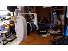 mic Pop Filter Mikrofon 3d print model - Mito3D