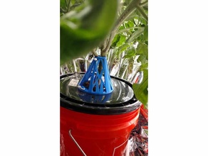 3 inch net cup support 3inch airplants diy hydroponics gardening indoor kratky netcup plant planter plants rockwool 3d print model - Mito3D