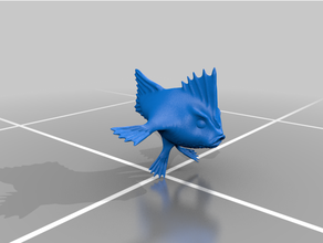 sauvage poisson 3d print model - Mito3D