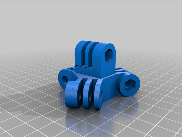 modular go-pro sj cam mount 3D print model - Mito3D