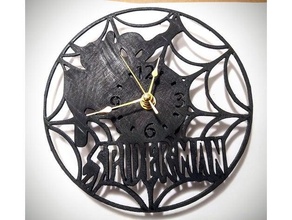 spiderman wall clock - remix amazingspiderman decoration 3d print model - Mito3D