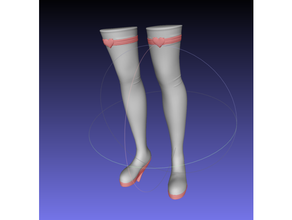 ultime fille chaussettes talons remix 3d print model - Mito3D