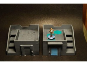 klein Gebäude Unendlichkeit 28mm scifi Terrain Korvus belli Spiel 3d print model - Mito3D