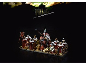 corbeau bretonnian grail pilgrims bretonnia pilgrim warhammer 3d print model - Mito3D