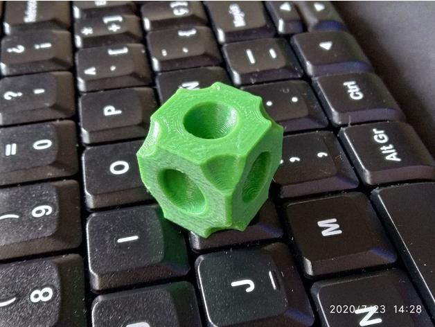 agujero calibración cubo prueba impresora impresión 3D print model - Mito3D