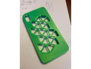 iphone xr bumper case - triangle design remix 3d print model - Mito3D