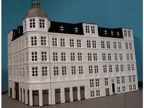 city house h0 ho copenhagen scale building trains tram nrrebrogade 3d print model - Mito3D