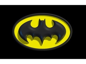 batman 3d logotipo 3d print model - Mito3D