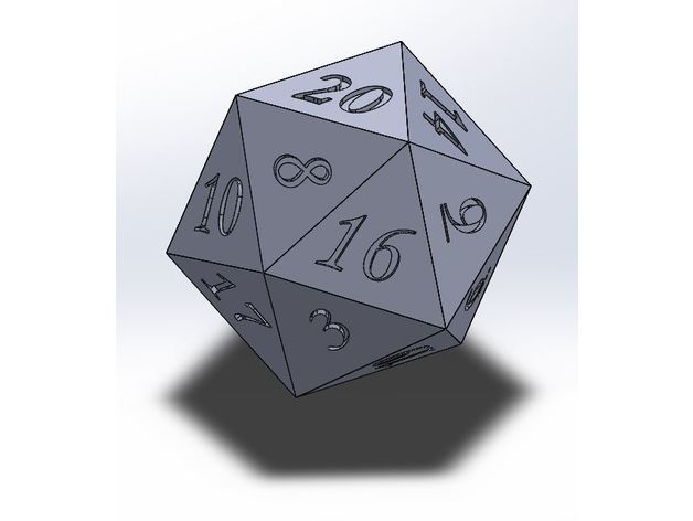 dev 150mm d20 zar 3D print model - Mito3D