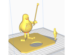 pingouin qui che fish fishing penguin 3d print model - Mito3D