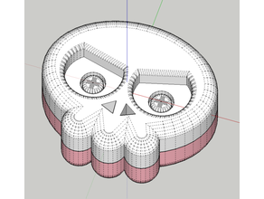 portachiavi teschio cranio 3d print model - Mito3D