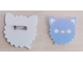 fluffychat badge 3d print model - Mito3D