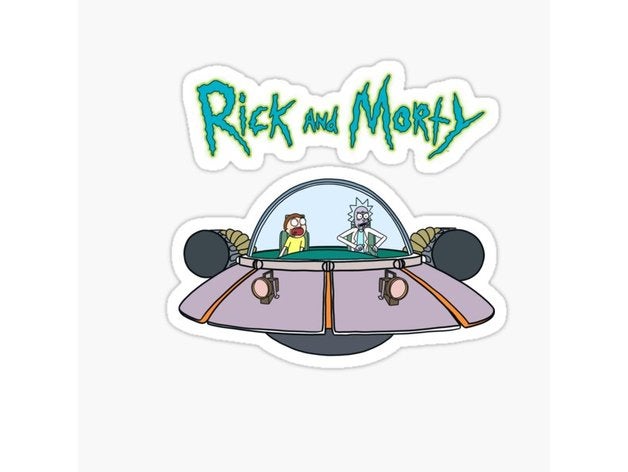 rick morty - spaceship cookie cutter 3D print model - Mito3D