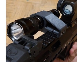 flashlight mount airsoft accesories 3d print model - Mito3D