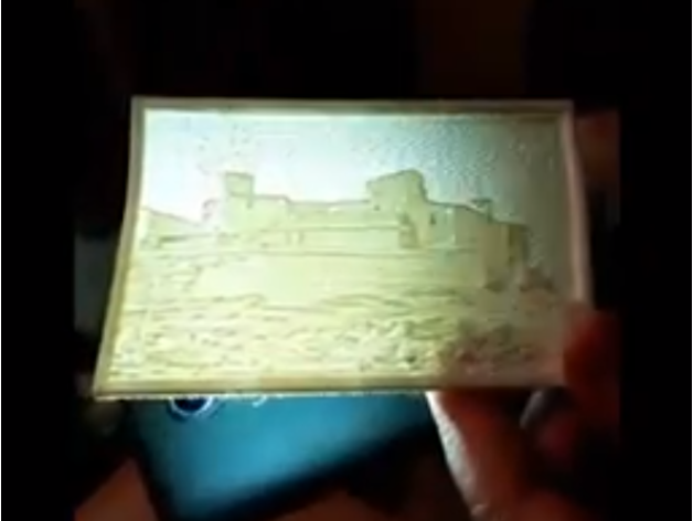 castello caspe litofania 3D print model - Mito3D