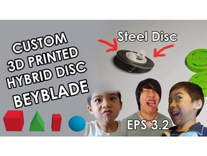 beyblade hybrid disc steel washer burst 3d print model - Mito3D