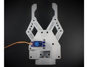 bi fingered garra atuador robô robótica robótico 3d print model - Mito3D