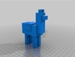 Minecraft lhama 3d print model - Mito3D