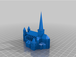 cath drale Santo Lázaro d'autun autógeno batimento catedral 3d print model - Mito3D