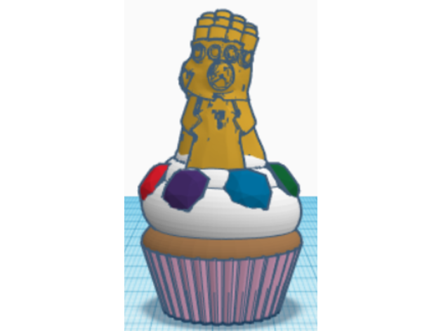 Unendlichkeit Krieg Cupcake 3D print model - Mito3D