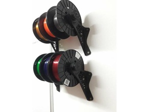wall spool mount fillament holder 3d print model - Mito3D