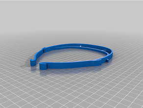 face guard visor band - 4 hole a4 3d print model - Mito3D