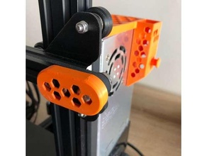 ender 3 x-axis pulley cover hex style cr-10 cr10 creality cr-10s custom dany-sanchez danysanchez dany sanchez ender3 mod prusa i3 axis 3d print model - Mito3D