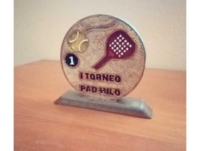 trofeo 1 campeonato pad hilo 3d print model - Mito3D