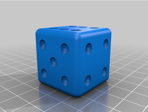 normal dice 3d print model - Mito3D