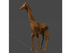 poly giraffe animal 3d print model - Mito3D
