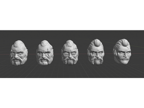 sci fi ganger heads 28mm conversion converting minis parts rpg 3d print model - Mito3D