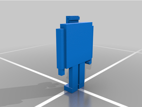 cube man flashlight poly 3d print model - Mito3D