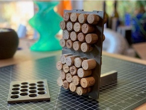 hex cork board corkboard wine 3d print model - Mito3D