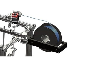 ender 5 pro filament guide roller & holder 3d print model - Mito3D