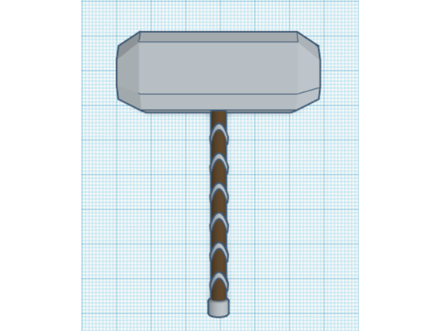 mjolnir Thor's martelo 3D print model - Mito3D