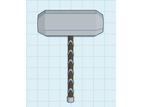 mjolnir Thor's martelo 3d print model - Mito3D