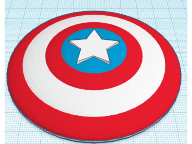 Capitano America's scudo 3D print model - Mito3D