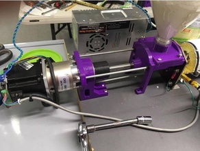motor thrust bearing hopper flange assembly diy filament extruder auger staubsauger 3d print model - Mito3D