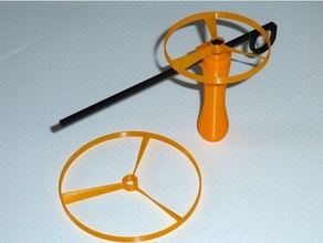 propeller launcher copter flying quadcopter wing 3d print model - Mito3D