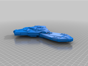 mandrotti pirate ship mk iii landing bay sci-fi science fiction scifi spaceship starship 3d print model - Mito3D